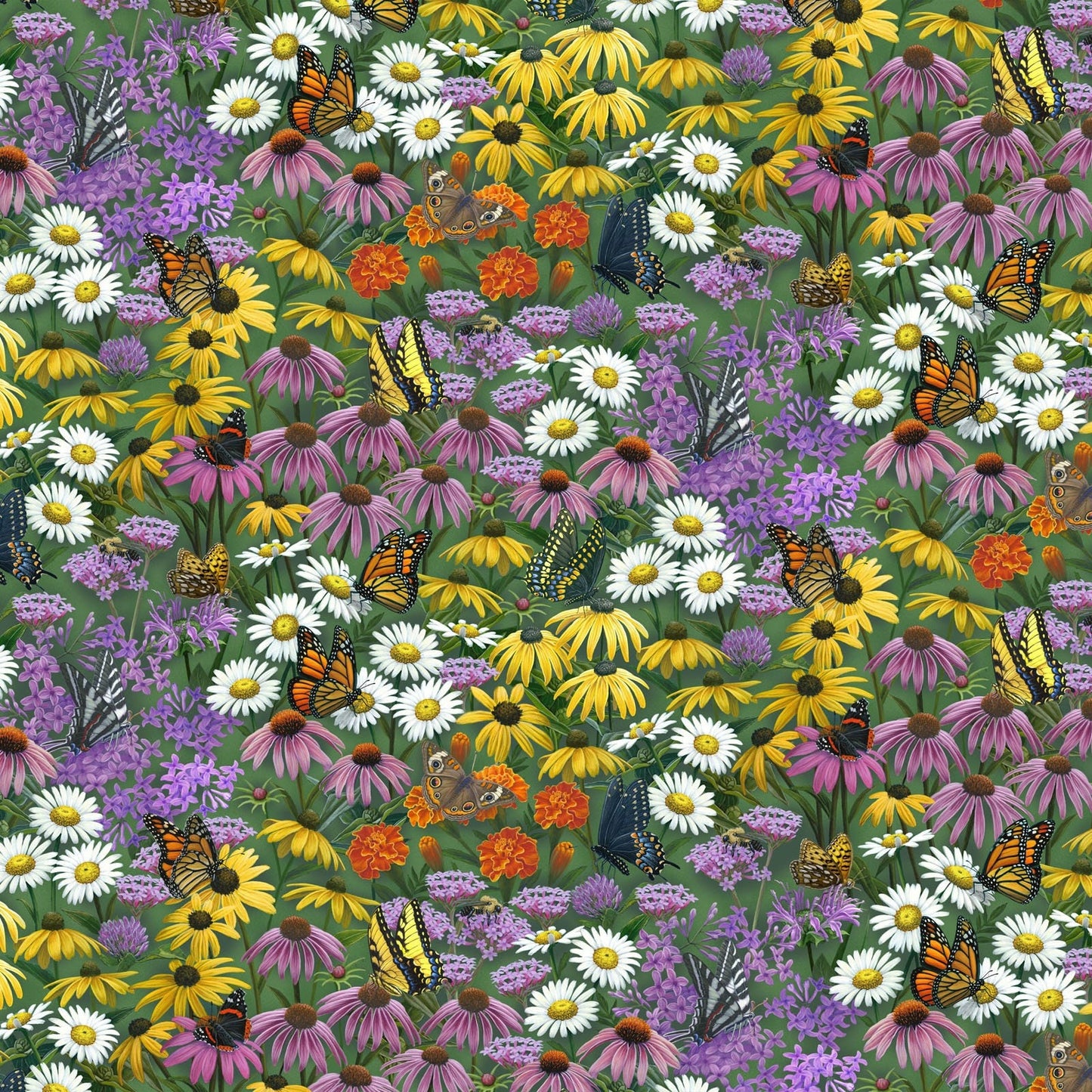 Butterfly Meadow from Elizabeth Studio by Russ Duerksen 100% quilting cotton fabric