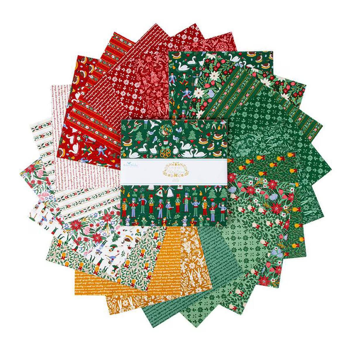 A Pear-fect Christmas pre-cut 10" Stacker layer cake 42 pcs 10-14970-42 from Riley Blake 100% cotton fabric
