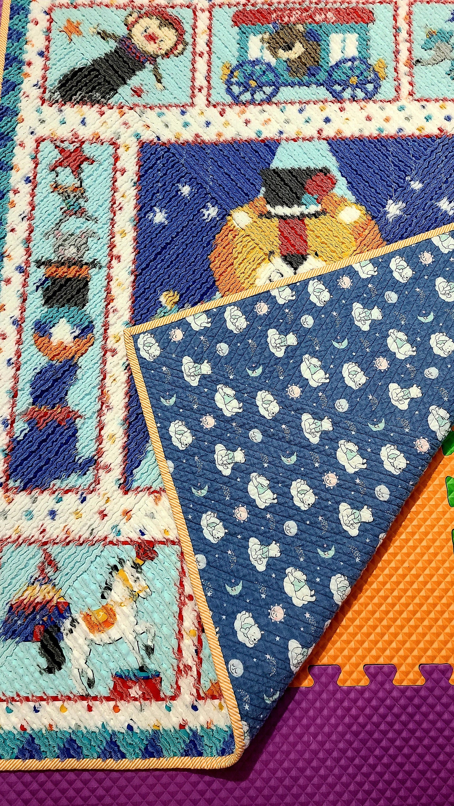 Baby panel baby quilt baby blanket baby shower gift by MDG 36" X 45" Panels