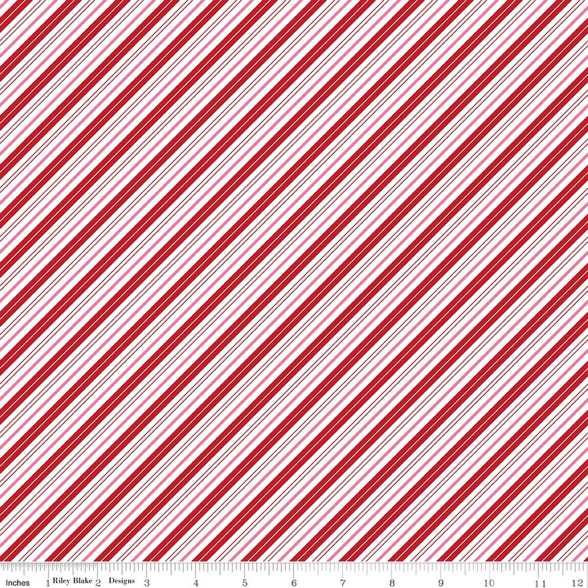 Candy cane stripes Christmas fabric