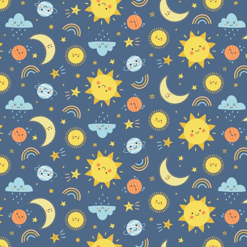 Cheerful Sky flannel by Camelot Receiving Blankets/Soft 100% Cotton half yard