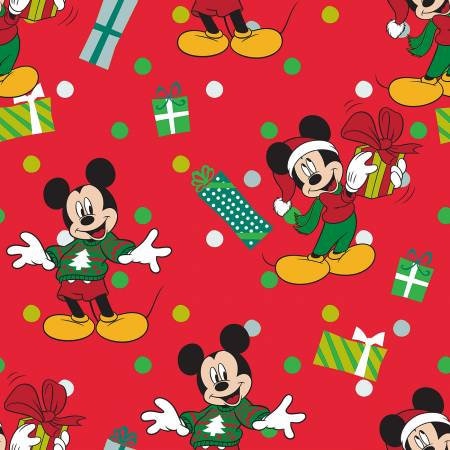 Christmas Disney Mickey for Me 100% cotton sold by the yard