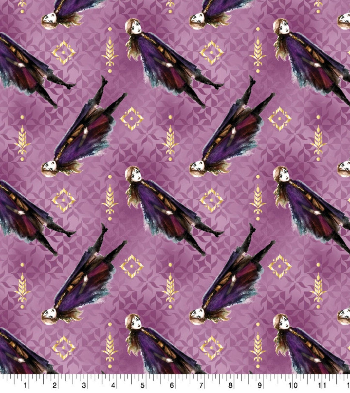 Disney Frozen 2 clearance Anna Toss Metallic cotton Fabric FQ half yard