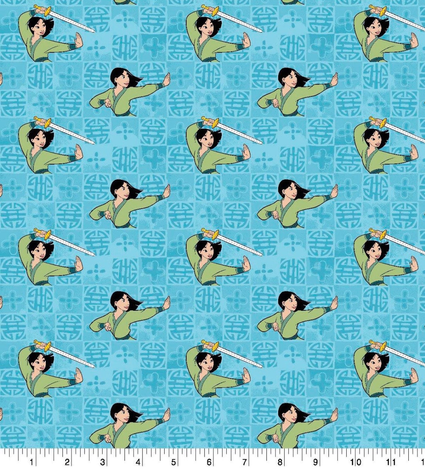 Disney Mulan clearance action Cotton Fabric