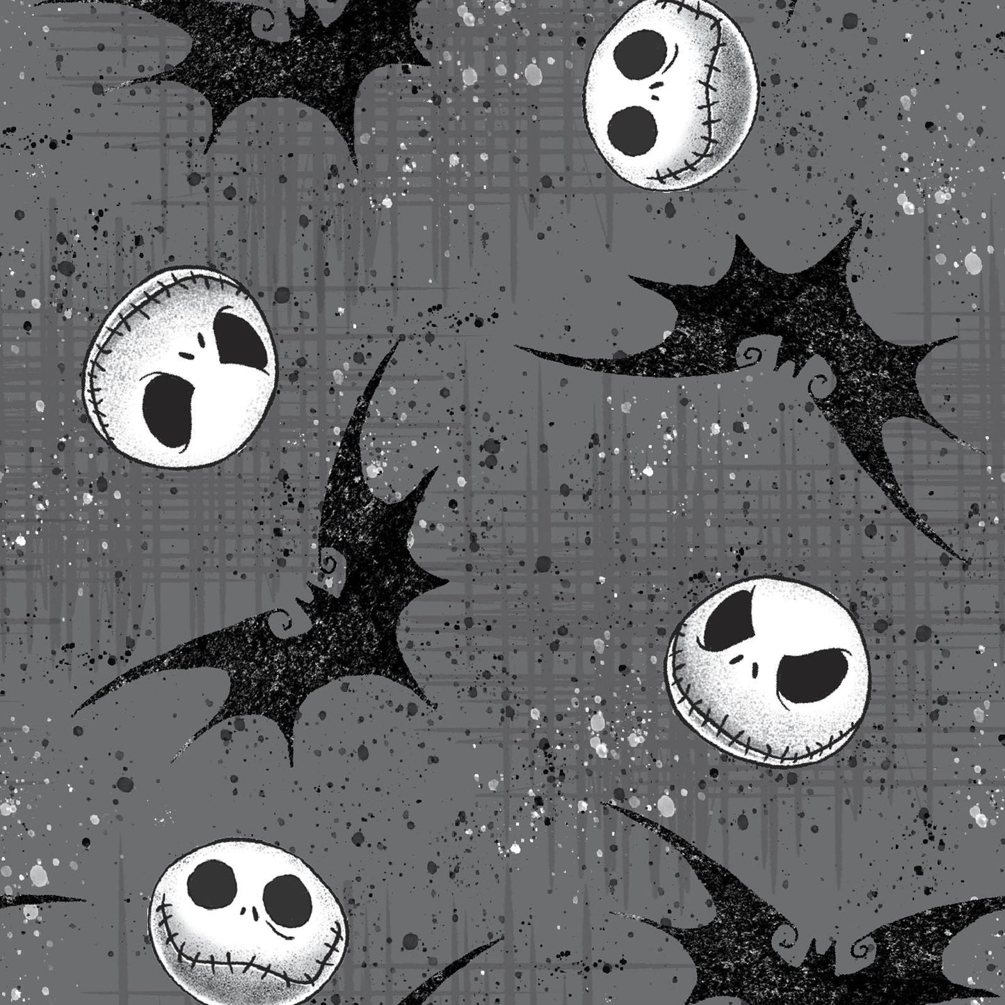 Disney Nightmare Before Christmas Jack with bats from Springs Creative 100% cotton Fabric Halloween Fabric Half Yard by the yard