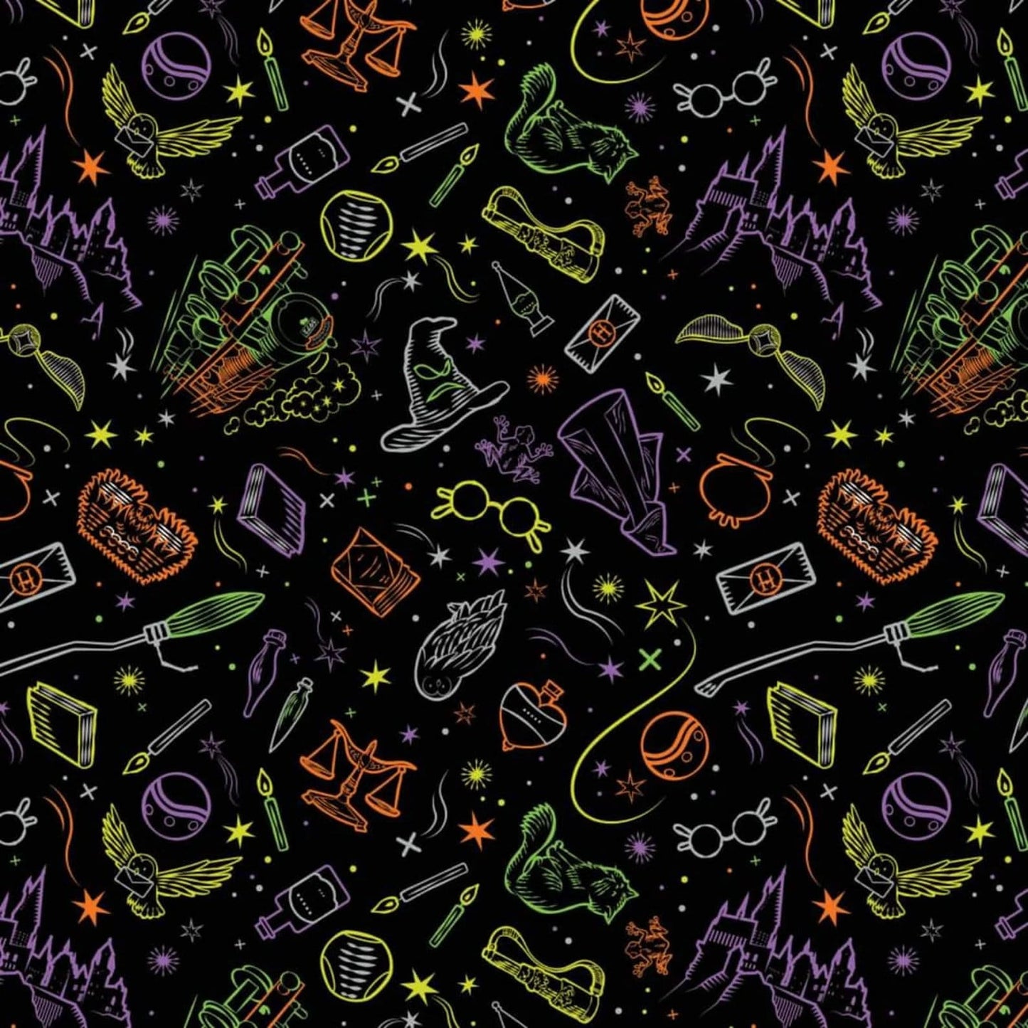 Harry Potter Black Halloween Artifacts Toss magic time 100% cotton