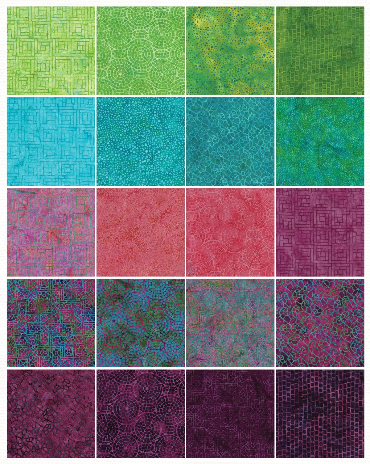 Island Batik Bits and Pieces-ST Layer Cake/Stacker 42 Pieces 20 Fabric Designs 100% cotton Batik fabric