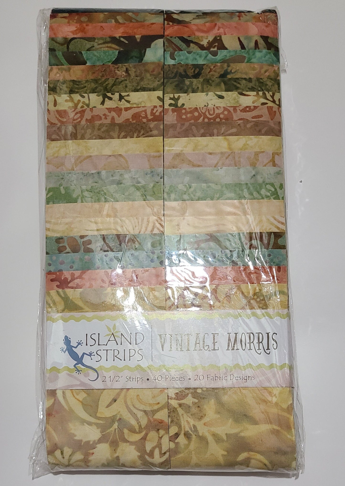 Island batik SP 2.5" Fabric Strip Pack 40 pieces with 20 designs 100% cotton Batik fabric