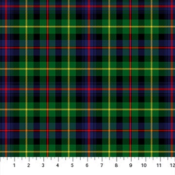 Northcott Totally Tartan W24507-76 GREEN MULTI Yarn Dyed 100% Cotton fabric