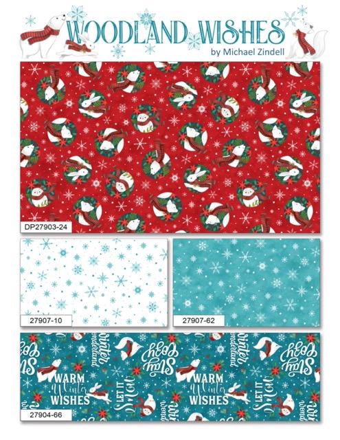 Northcott Woodland Wishes DP27900-48 Panel 24"x43" 100% Cotton fabric