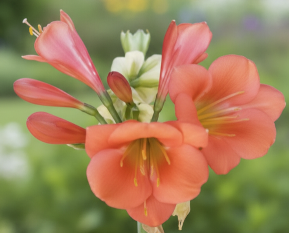 Clivia seedling TK Creamy x (Natal Yellow F1 x One Love interspecific) 7-8 inches tall one plant