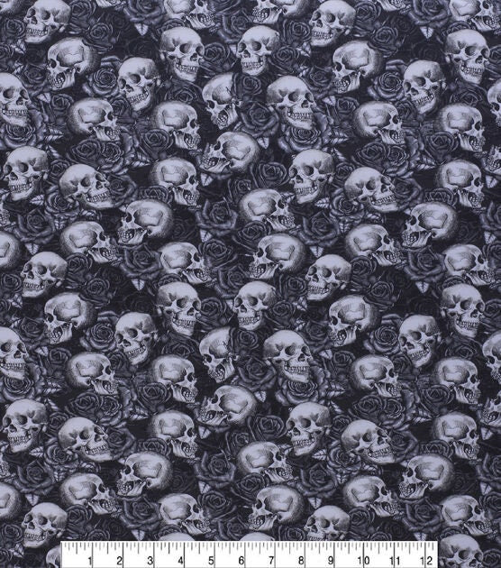 Skulls N Roses Halloween Cotton Fabric 100% cotton