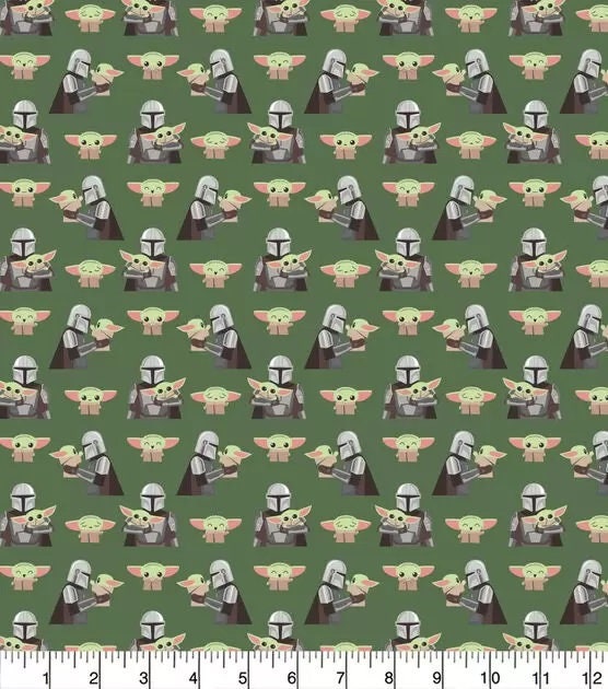 Star Wars Mandalorian He Comes With Me 100% Cotton Fabric