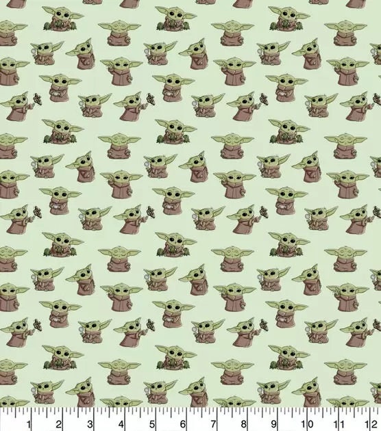 Star Wars baby yoda fabric Mandalorian Child Playful Poses 100% Cotton Fabric