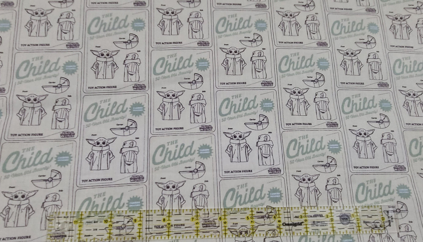 Star Wars clearance baby yoda fabric the child toy Yoda baby 100% cotton Fabric