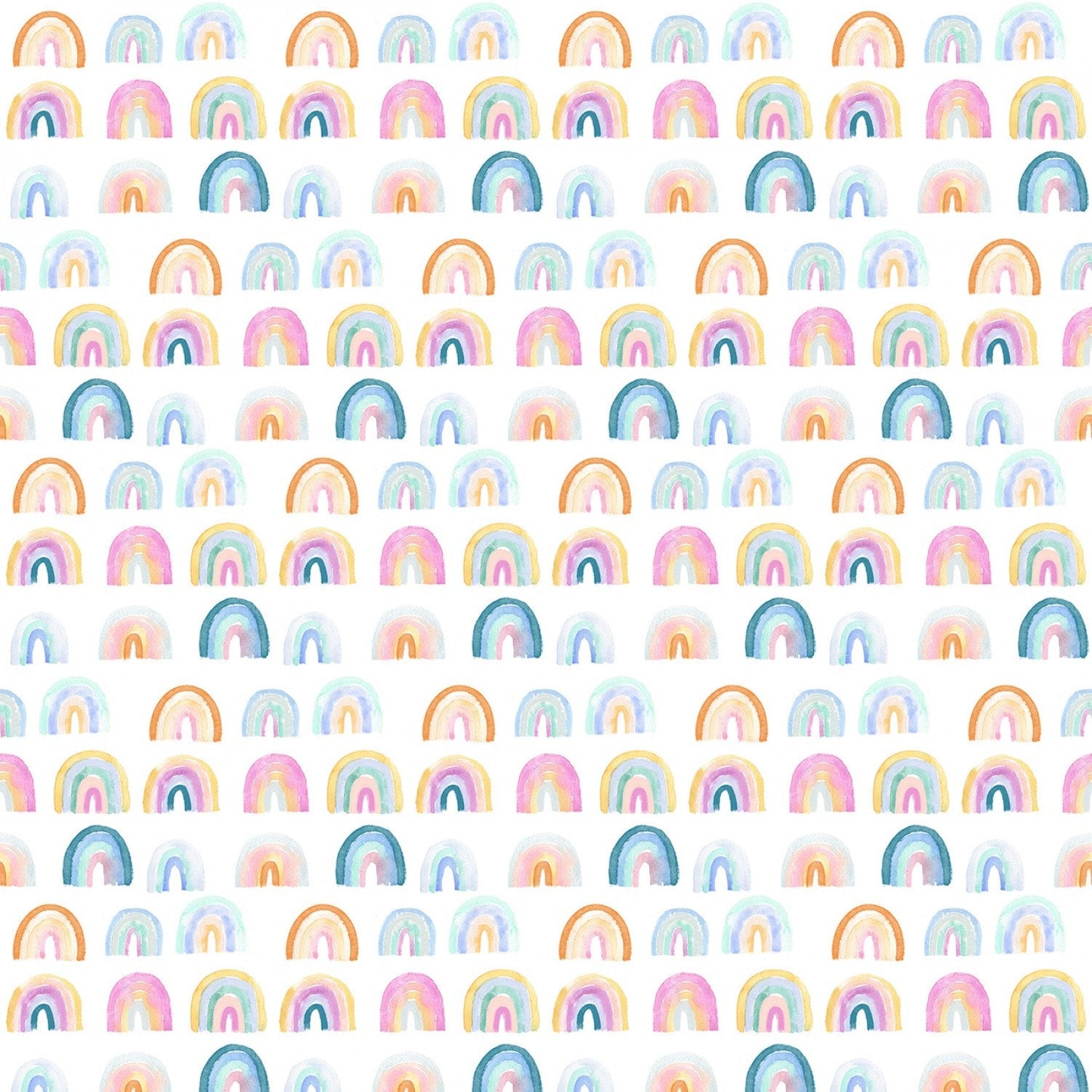 Summer Lovin' White Rainbows 100% cotton fabric by Dear Stella Sold in 1/2 yard increments ST-DCJ1743WH