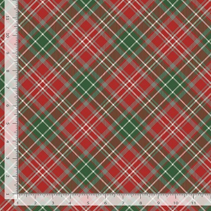 Timeless Treasures Timeless Treasures Fabrics Let It Snow Christmas Plaid TT2008 Red Christmas 100% cotton fabric