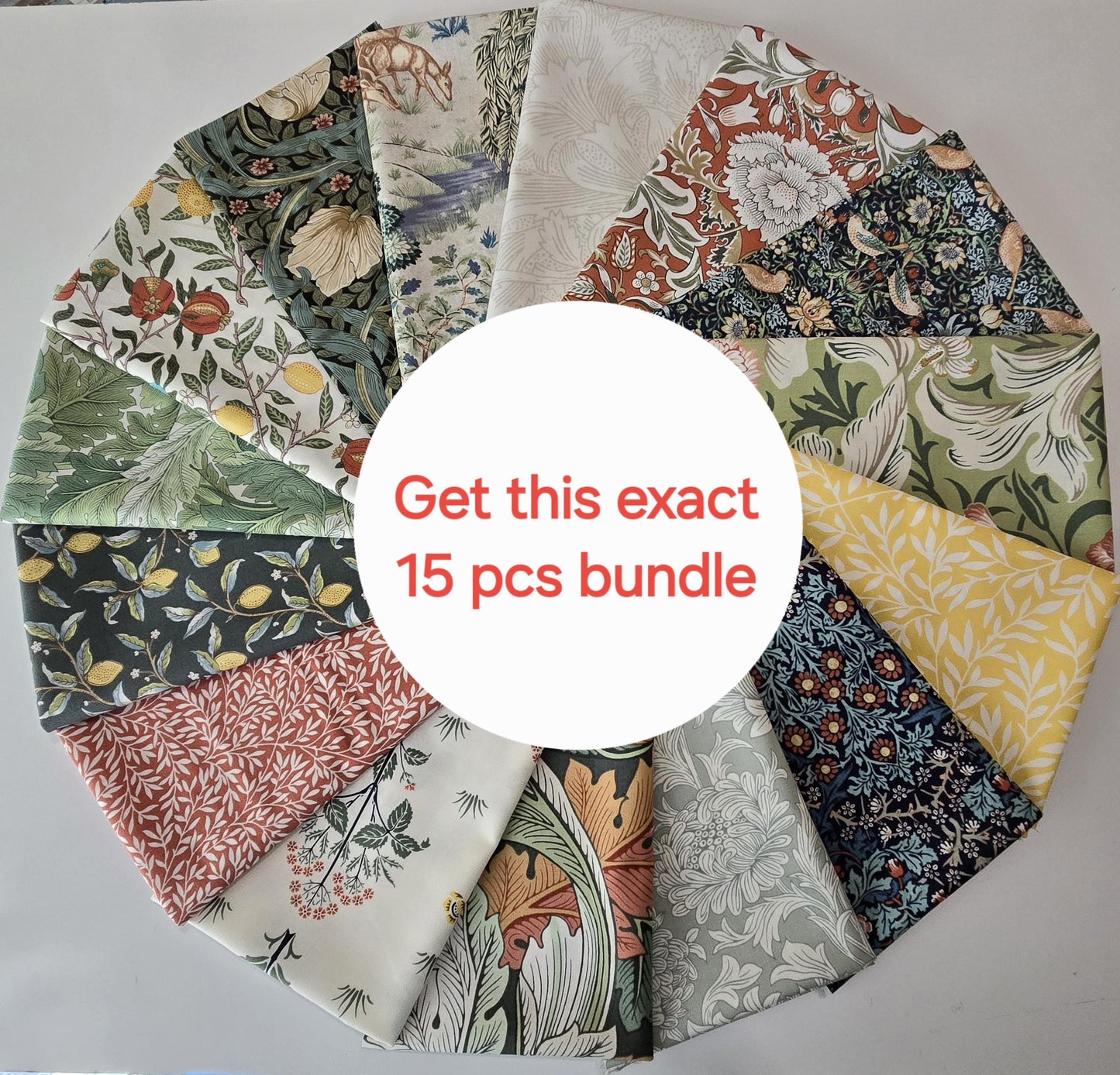 Free Spirit ORIGINAL MORRIS Co. fat quarter bundles William Morris floral quilting cotton fabric
