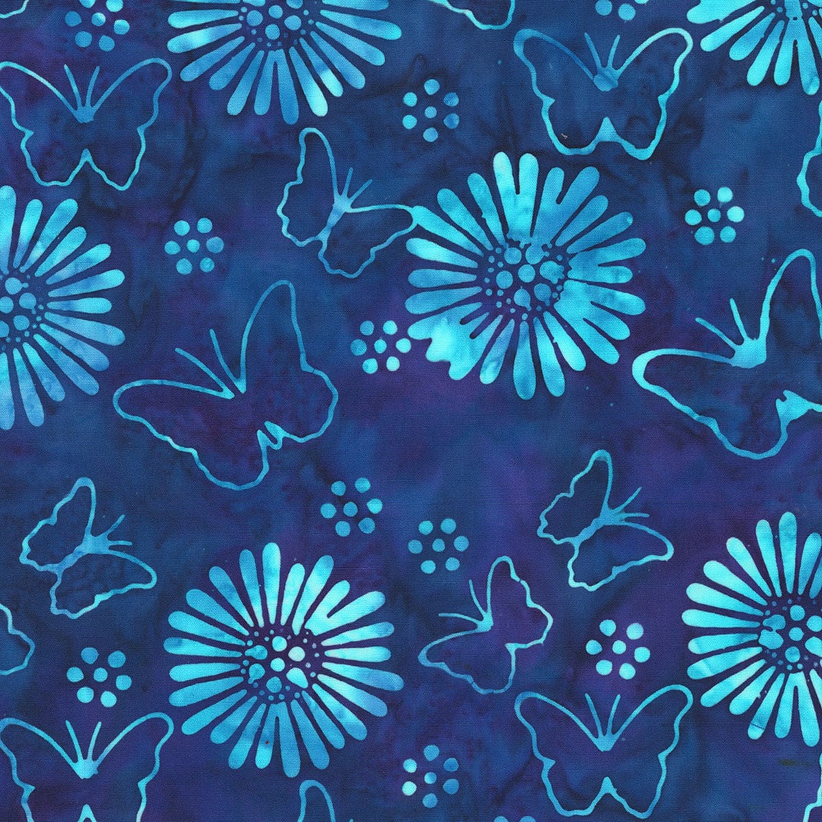 Windham Anthology Fabrics Jacqueline De Jonge Vibrance Batiks Butterflies Twilight100% cotton Batik fabric