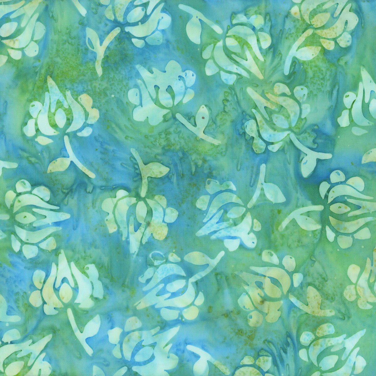 Windham Vibrance Anthology Batiks Jacqueline de Jonge Tulips Evergreen 100% cotton Batik fabric