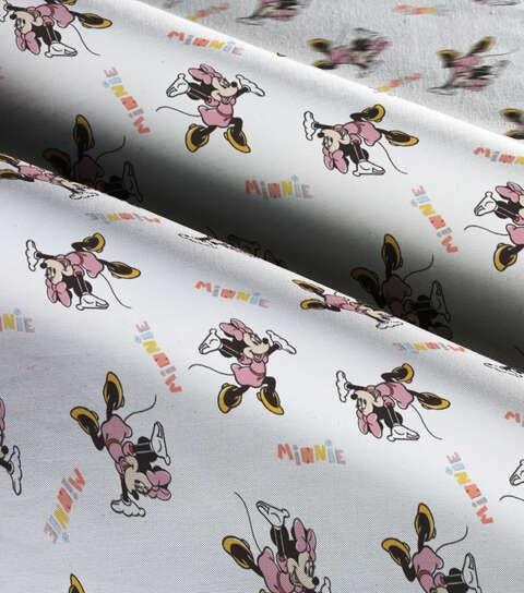 Disney Minnie Mouse Jump For Joy on White Cotton Fabric 100% cotton fabric