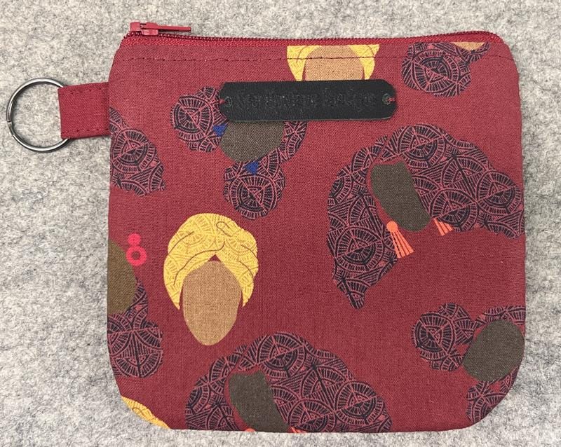 Black History Month Coiffed Crowns Red Novelty Cotton Fabric 100% cotton