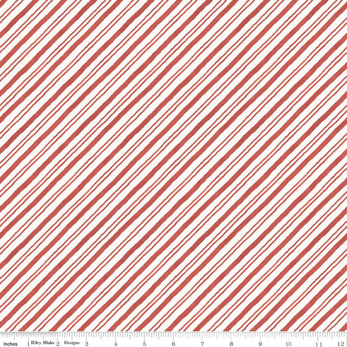 Riley Blake Holiday Spirit Stripes Red C17465-RED 100% cotton fabric