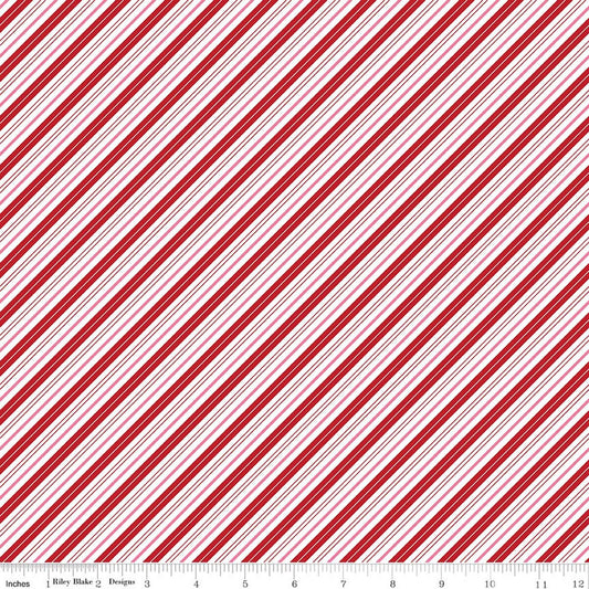 Candy cane stripes Christmas fabric
