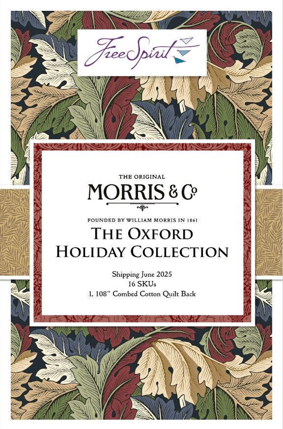 Chrysanthemum Toile - Forest PWWM013.FOREST The Oxford Holiday Collection by The Original Morris & Co. Free Spirit 100% Cotton fabric