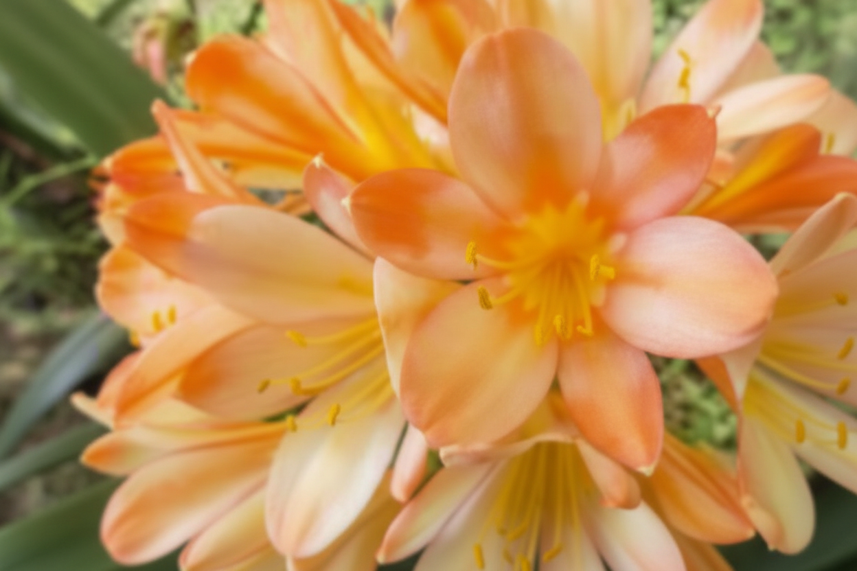 Clivia seedling C. Malan Water-colour Ghost x Conway Unnamed Ghost 4-6 inches tall one plant