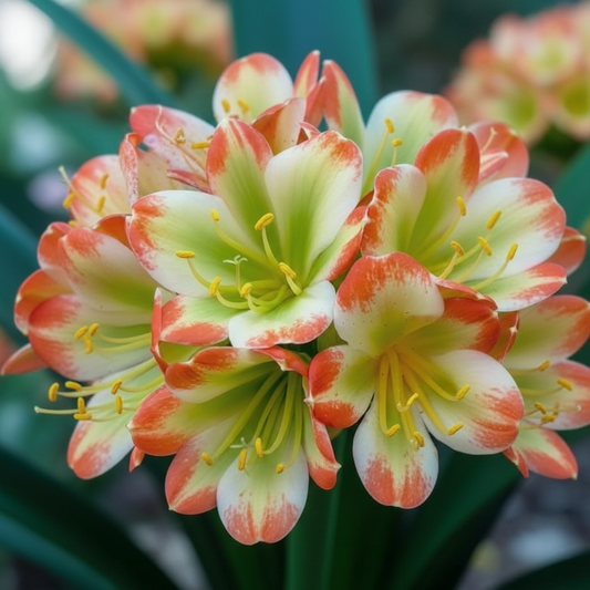 Clivia Hattori green throat seedling heat pack priority shipping 4-5" tall one plant