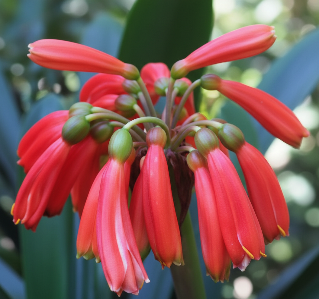 Clivia dark red caulescens seedling heat pack priority shipping one plant