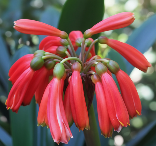 Clivia dark red caulescens seedling heat pack priority shipping one plant