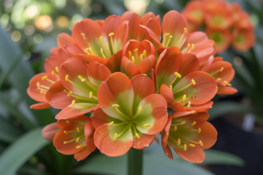 Clivia interspecific seedling MvS Belgian Bronze x unnamed pendulant clivia 4-6 inches tall one plant