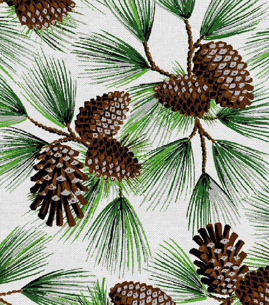 David Textiles Glitter Pine Holiday Cotton Fabric 100% cotton
