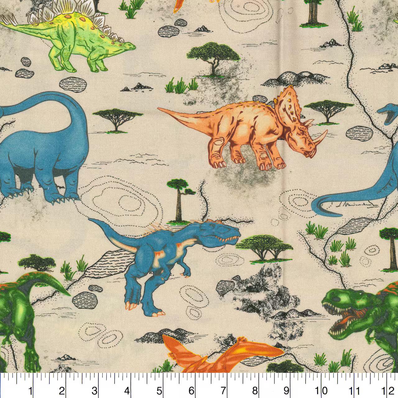 Fabric Traditions Dinosaurs Cotton Fabric Novelty 100% cotton fabric