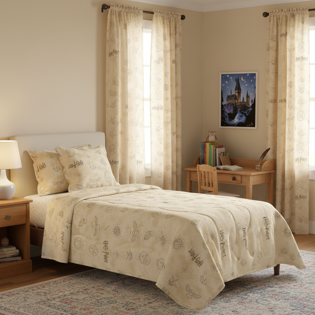 Harry Potter fabric  Symbols cream 100% cotton