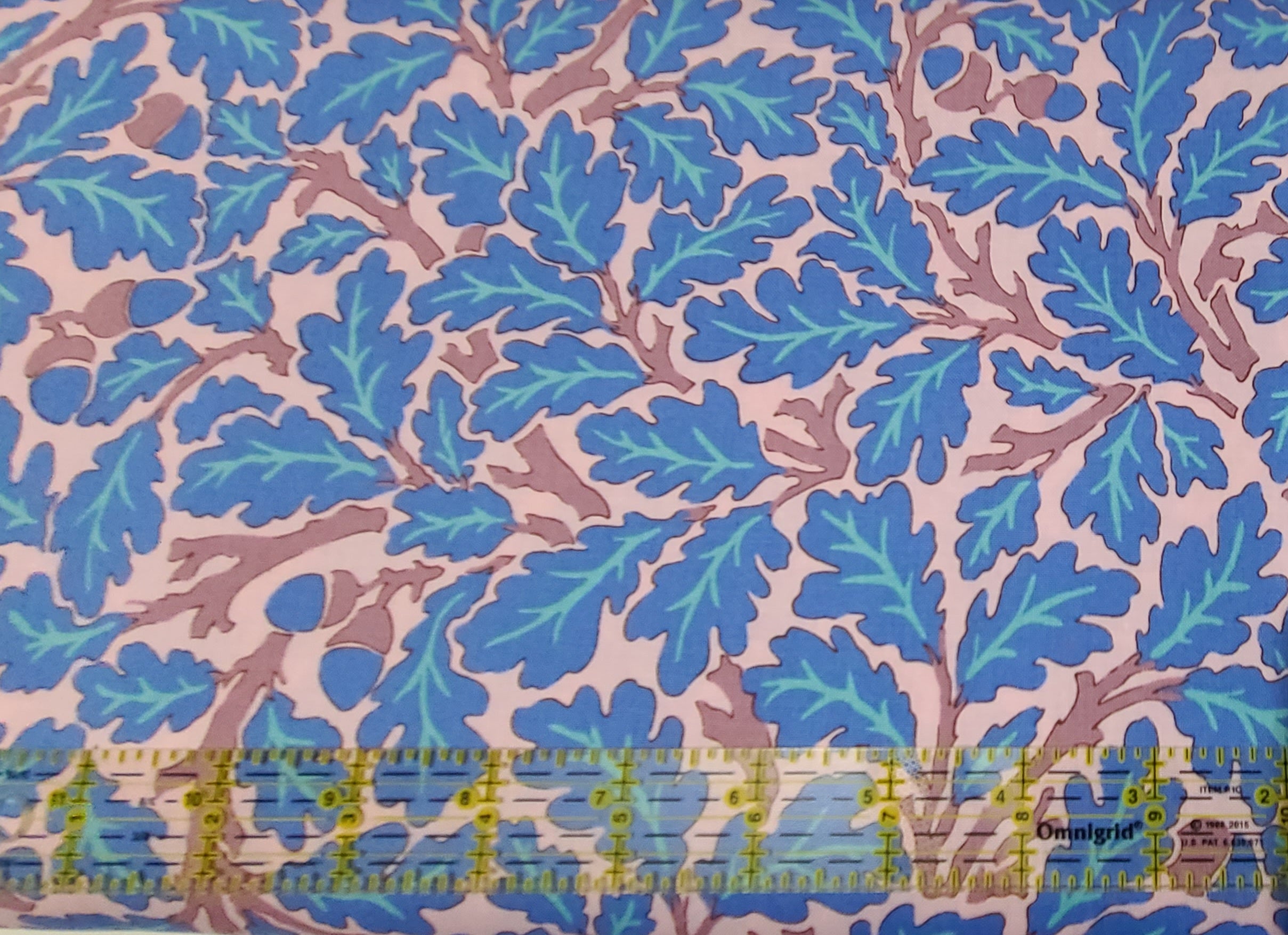 Kaffe Fassett x The Original Morris & Co. Floral Oak Blue PWKW003