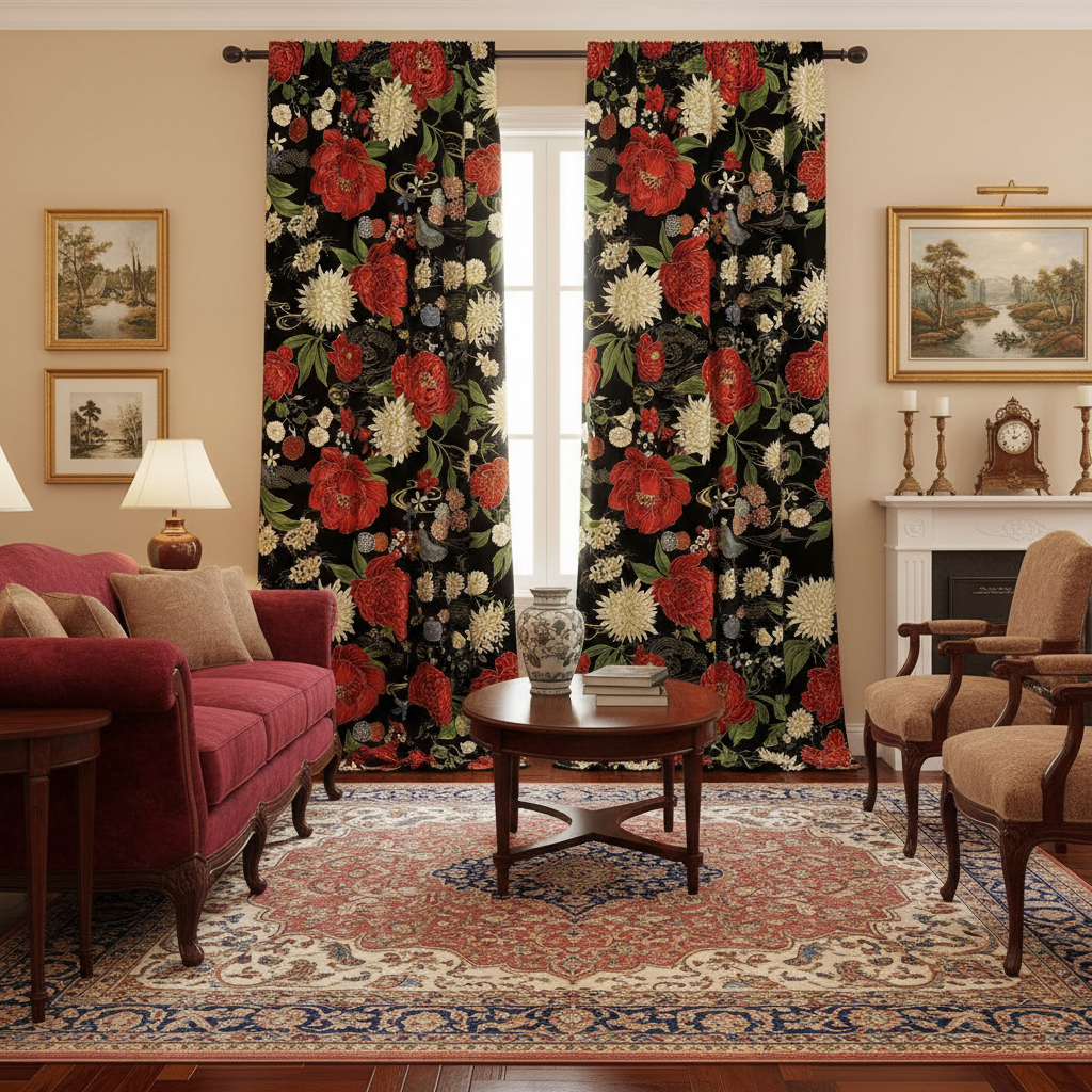 Timeless treasures Lotus Garden lotus floral metallic LOTUS-CM3661 black 100%  Cotton fabric