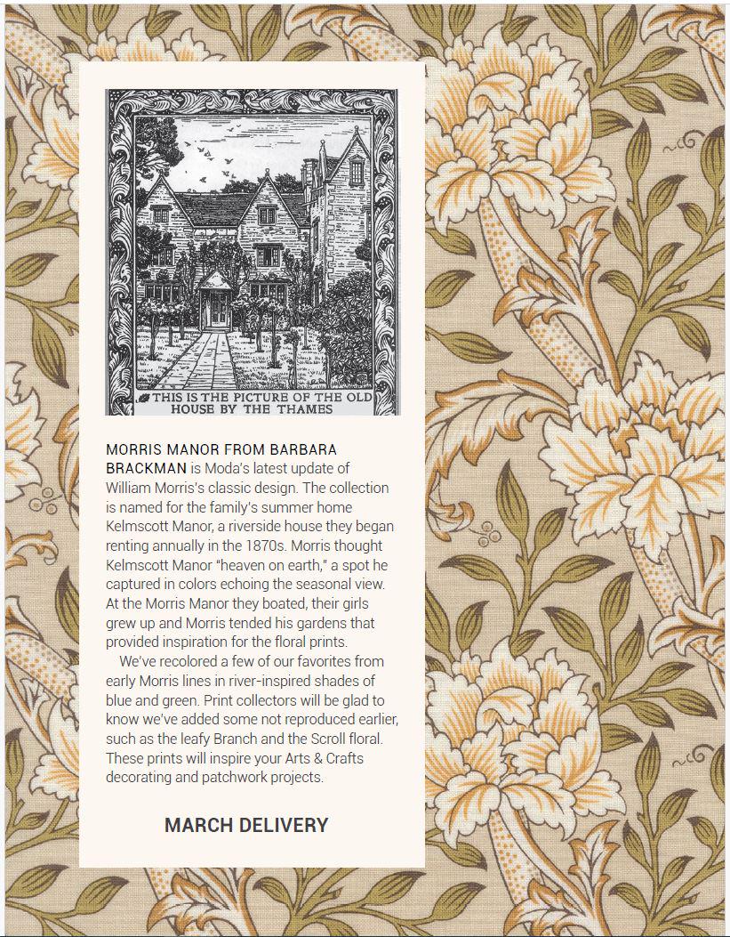 Moda Fabrics Morris Manor Morris Manor Sage 8391 12 by Barbara Brackman 100% Cotton