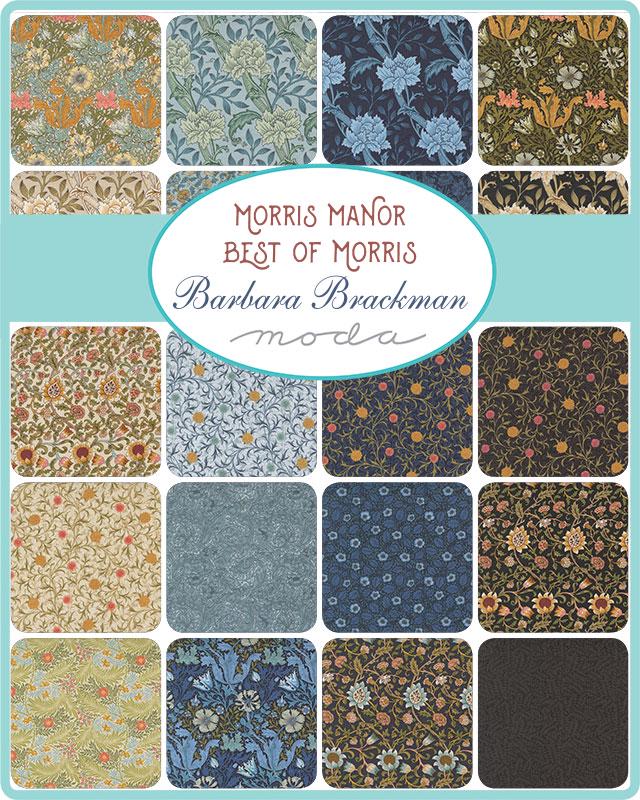 Moda Fabrics Morris Manor Morris Manor Sage 8391 12 by Barbara Brackman 100% Cotton