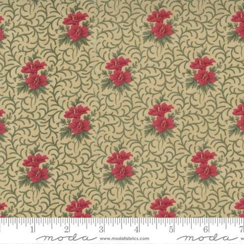 Moda  Poinsettia Plaza Sage 44295 21 Holiday Christmas fabric 100% Cotton Fabric