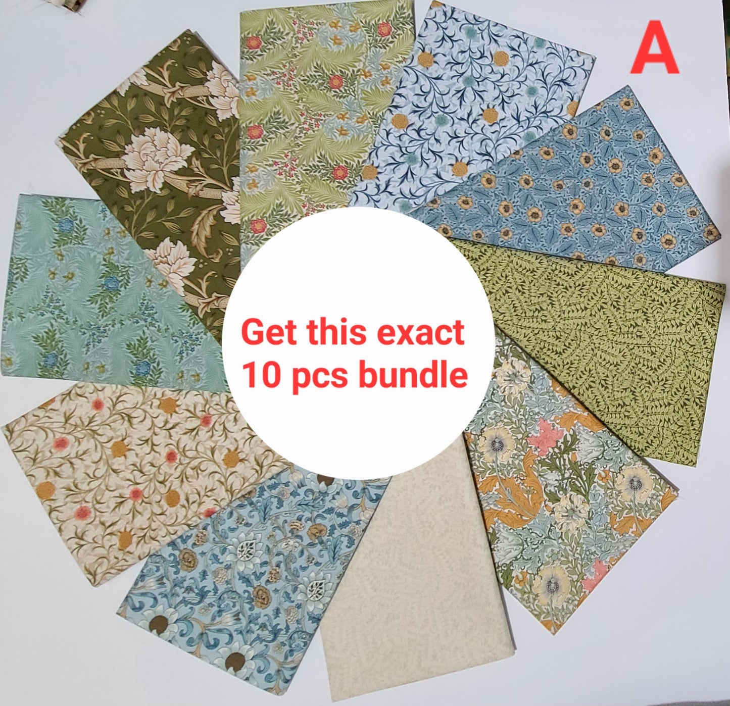 Morris Manor Fat Quarter Bundles CUT IN SHOP by Barbara Brackman for Moda Fabrics  100%  quilting Cotton fabric
