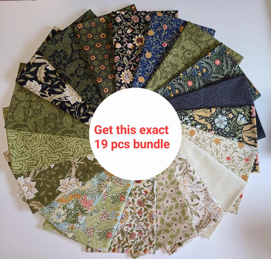 Morris Manor Fat Quarter Bundles CUT IN SHOP by Barbara Brackman for Moda Fabrics  100%  quilting Cotton fabric