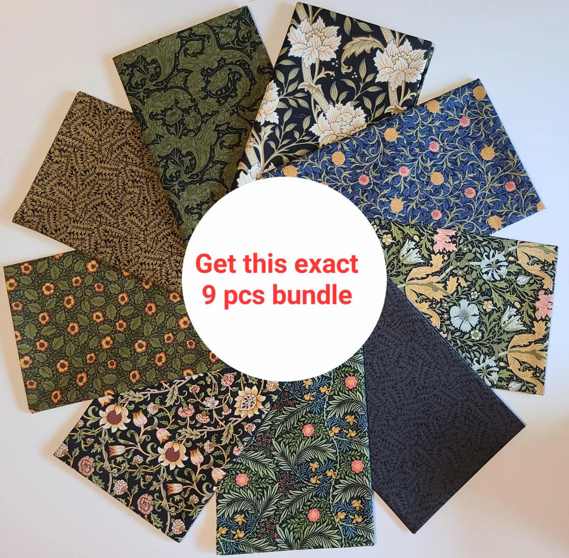 Morris Manor Fat Quarter Bundles CUT IN SHOP by Barbara Brackman for Moda Fabrics  100%  quilting Cotton fabric