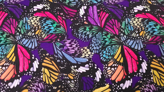 Multi butterfly wings Novelty Cotton Fabric 100% Cotton sold by half yard by the yard