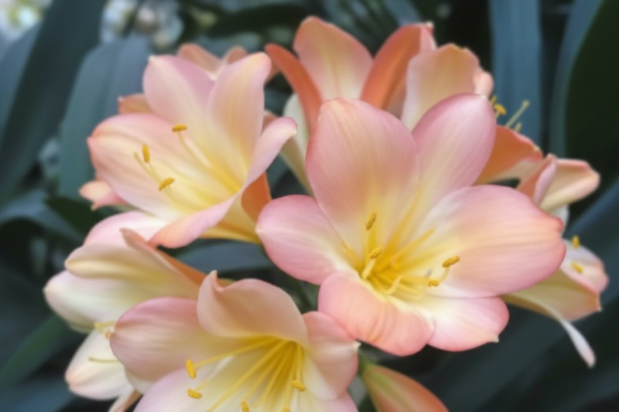 Clivia seedling Bijou Doux x Naude Peach 4-6 inches tall one plant