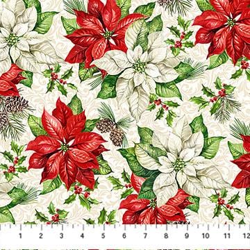 Northcott Holiday Joy DP28069-11 by Deborah Edwards 100% cotton