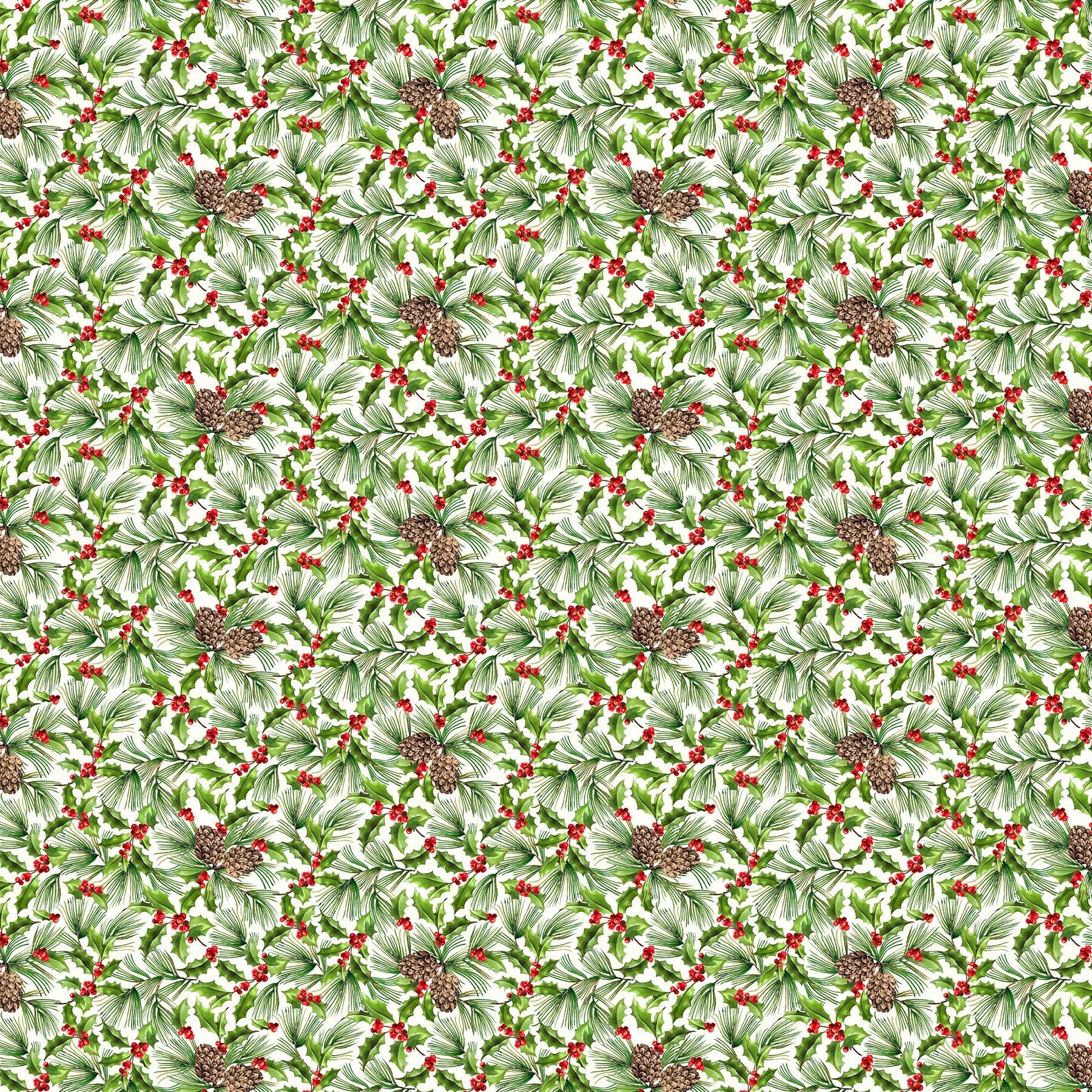 Northcott Holiday Joy DP28072-11 by Deborah Edwards 100% cotton