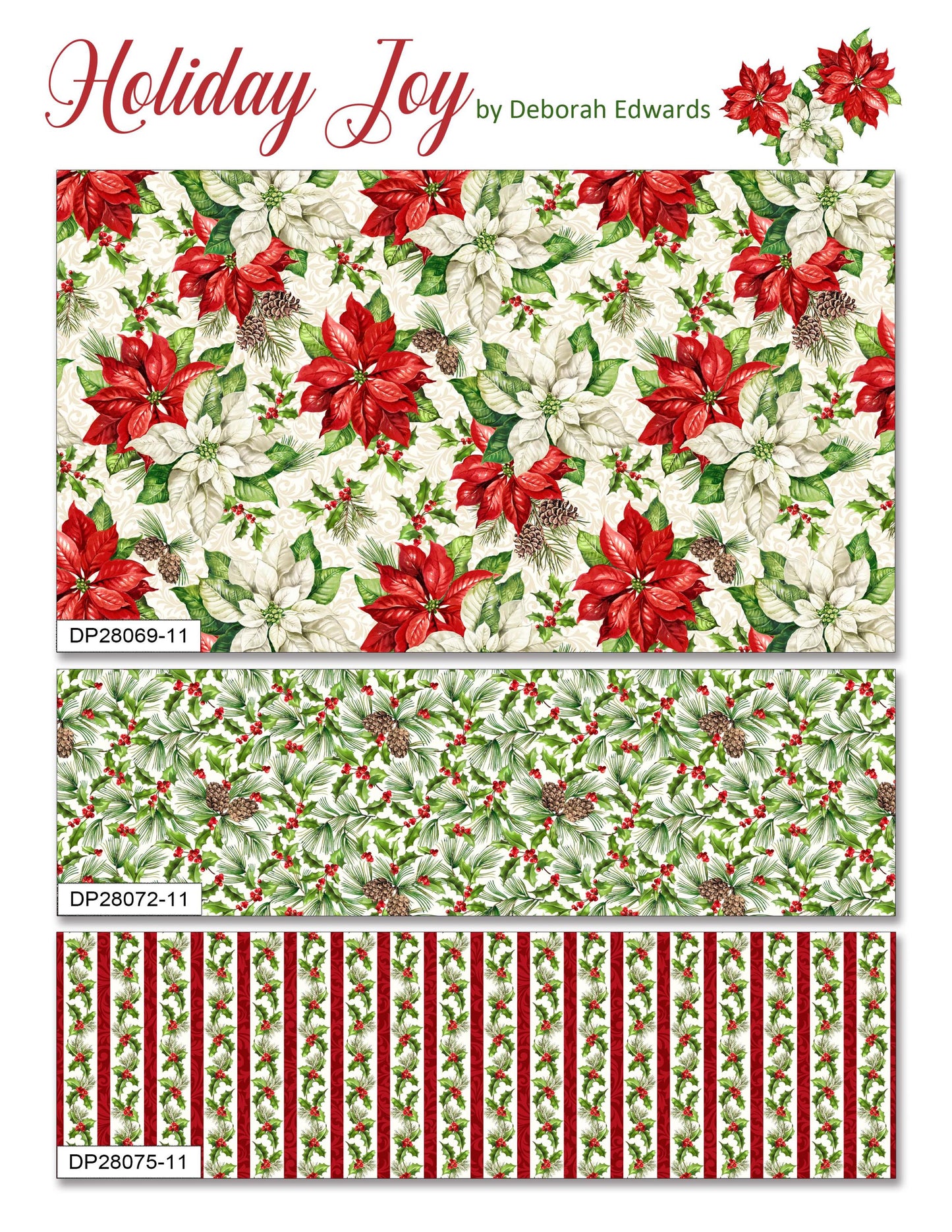 Northcott Holiday Joy Tree Skirt Panel C28067-11 NOT FINISHED panel only 100% Cotton canvas Fabric  43"x43"